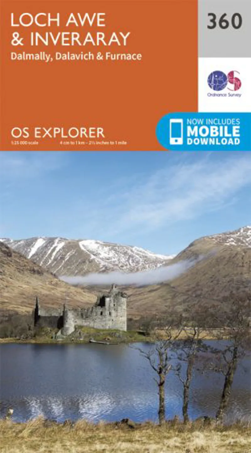 OS Explorer Map 360 - Loch Awe and Inveraray